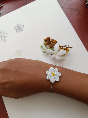 White Flower Bracelet