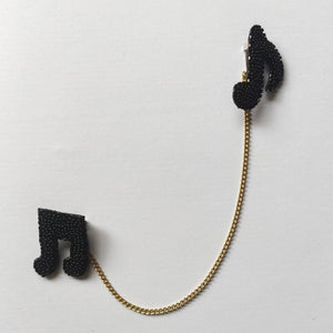 Musical Note Collar Pins