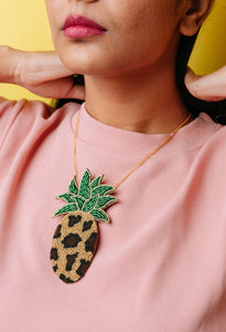 Leopard Pineapple Brooch/Necklace