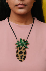 Leopard Pineapple Brooch/Necklace