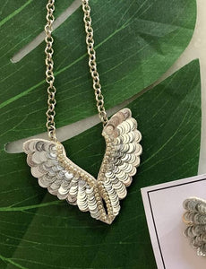 Icarus Wings Necklace - Silver